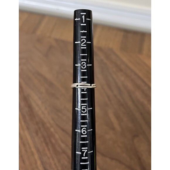 BEAU 925 Sterling Silver Jade Antique Victorian Goth Ring Sz 4~6 Adjustable - Picture 7 of 9